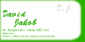 david jakob business card